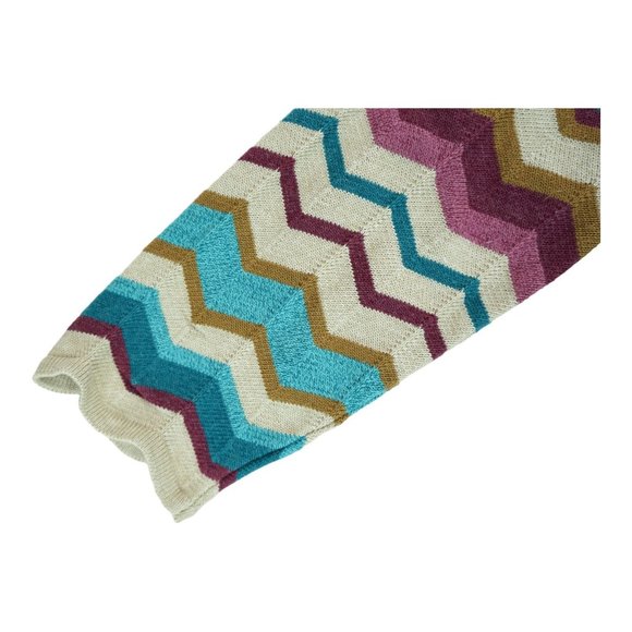 Vintage Alfred Dunner Women's Sweater PL Pullover Multi-Colored Striped Stretch - Picture 4 of 4